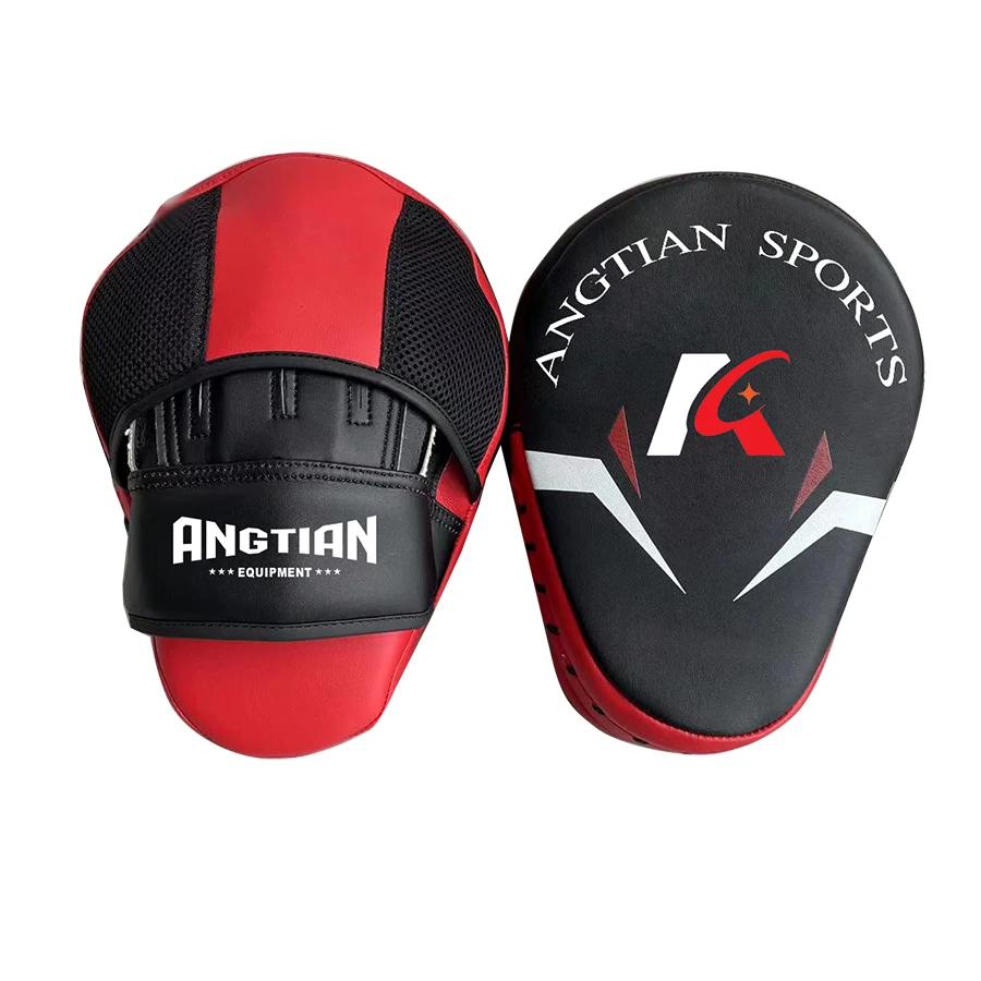 Wholesale Boxing Pads Focus Mitts Leather Curved Target Hand Pads for MMA Kickboxing Martial Arts Muay Thai Padded Punching