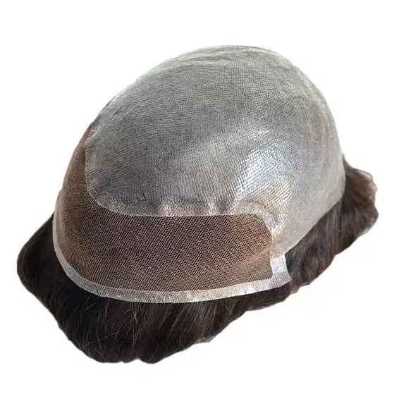 

RTS Stock Natural 100% Human Hair Natural Hairline Men Wigs Toupee