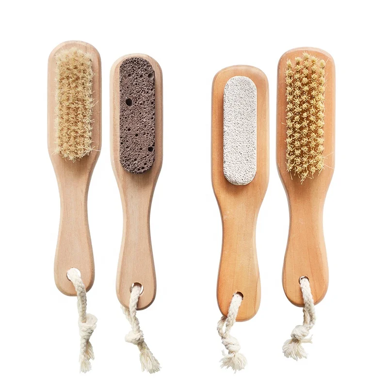 

New Arrival Eco-friendly Wooden Boar Birstle Double Sides Nail Polish Art Brush