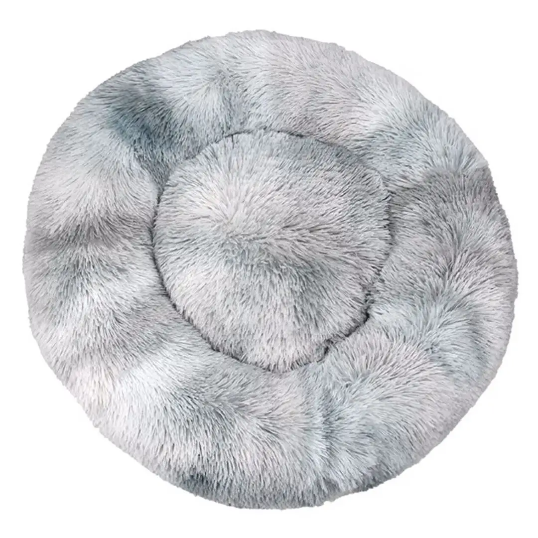 

Pet Product Pet Cat Sleeping Bag Bed Circular Thermal Mat Soft Gray Tie Dye Plush for Autumn and Winter Pet Bed Dog Bed