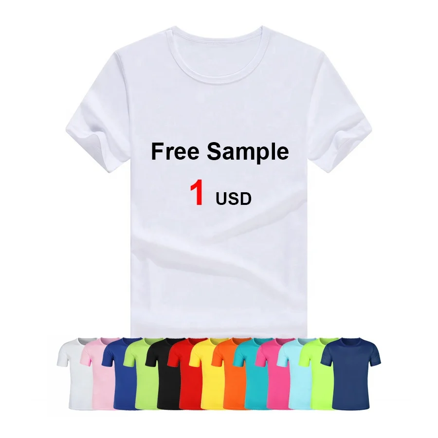 

Free Sample Wholesale Sport Running Marathon Sublimation white Men t-shirt Plain Qucik dry tshirt Custom 100% Polyester t shirt