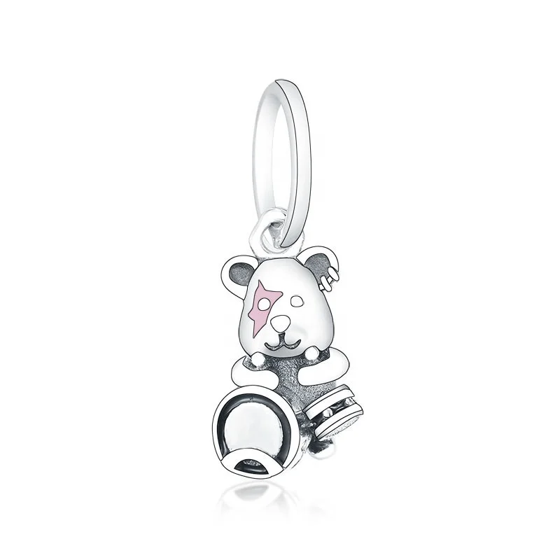 

Fine Jewelry Fashion Silver Animal Pendant 925 Sterling Silver Rock Bear Beads Charms Fit pandora Bracelet Jewelry