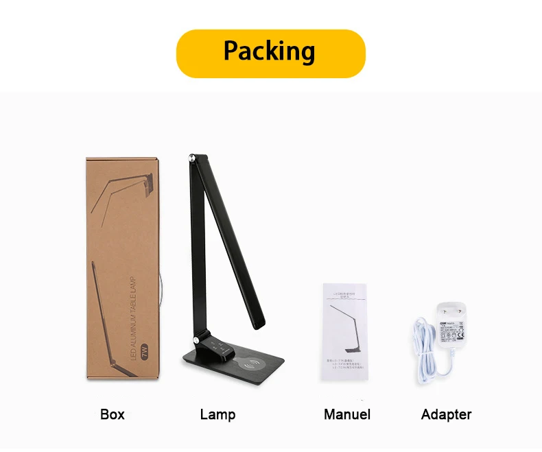 led lamp with wireless charging