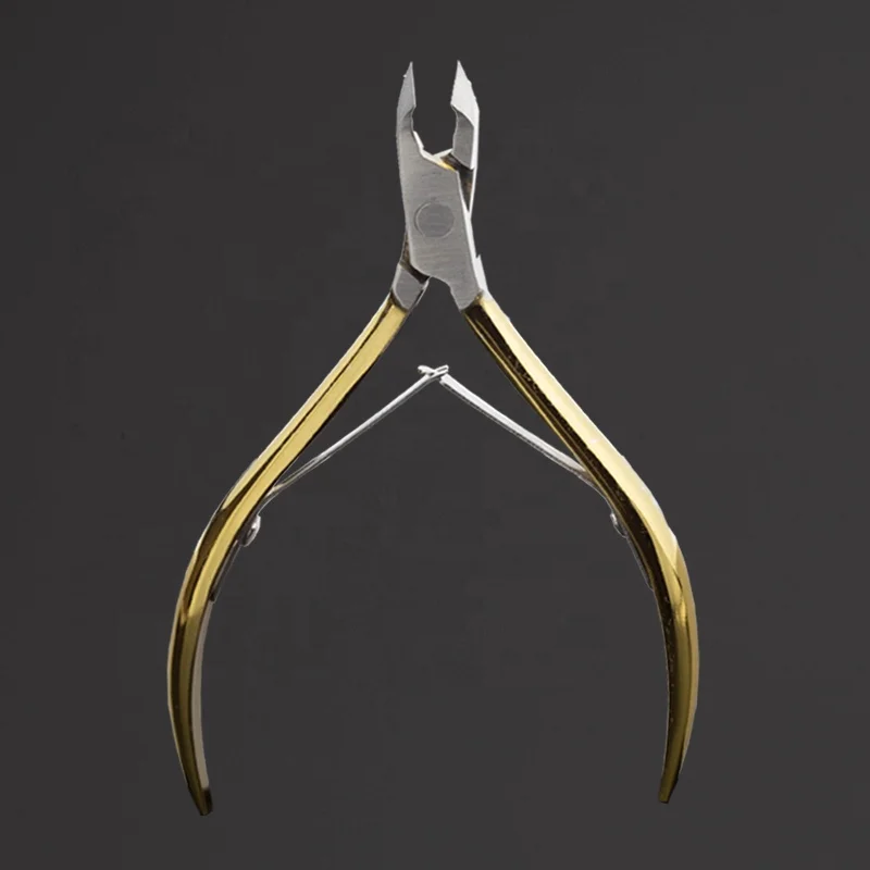 

Double Spring Mirror Surface 6.5 mm Jaw Rose Gold Professional Cutical Nail Nipper Cuticle Nippers Cuticule Stainless Steel