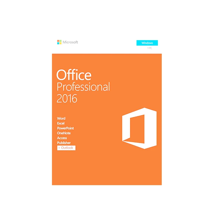 

Microsoft Office Professional 2016 Life time key Digital Download COA Sticker OEM Retail Key for Windows PC MAC