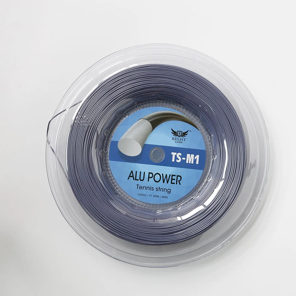 

High quality Power Durable Smooth quality string tennis for 1.25mm/17 200m, Grey