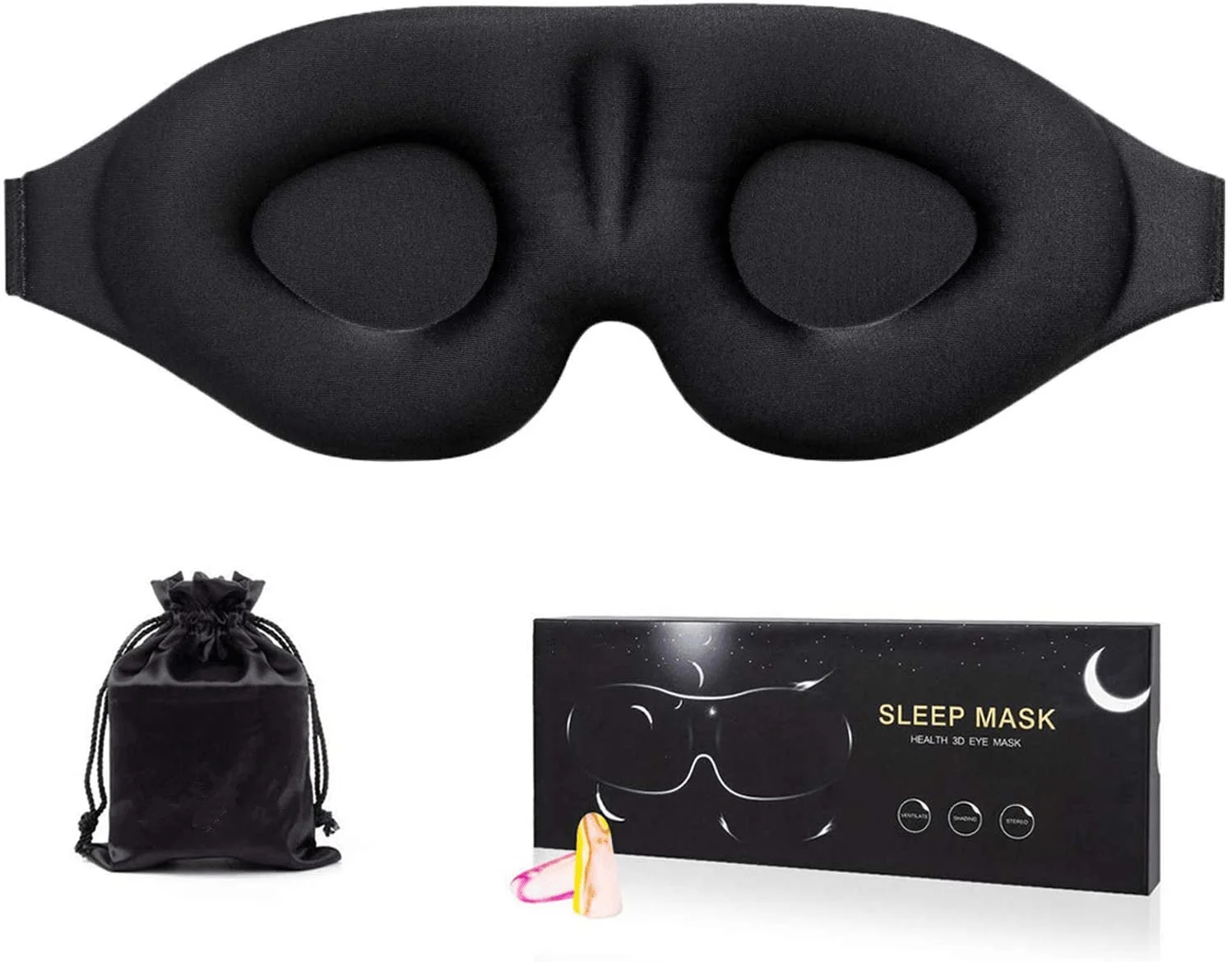 

2021 Panda Design eye mask, silk mask, eye patch with memory foam EM-023