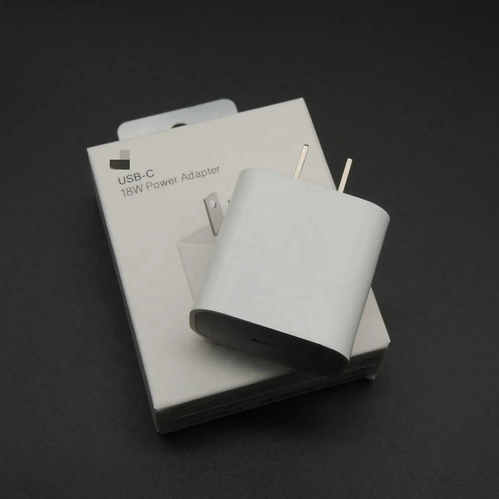 

Free shipping mobile phone chargers 18W Fast Charging Usb-C PD Charger Cell phone charger for phone, White