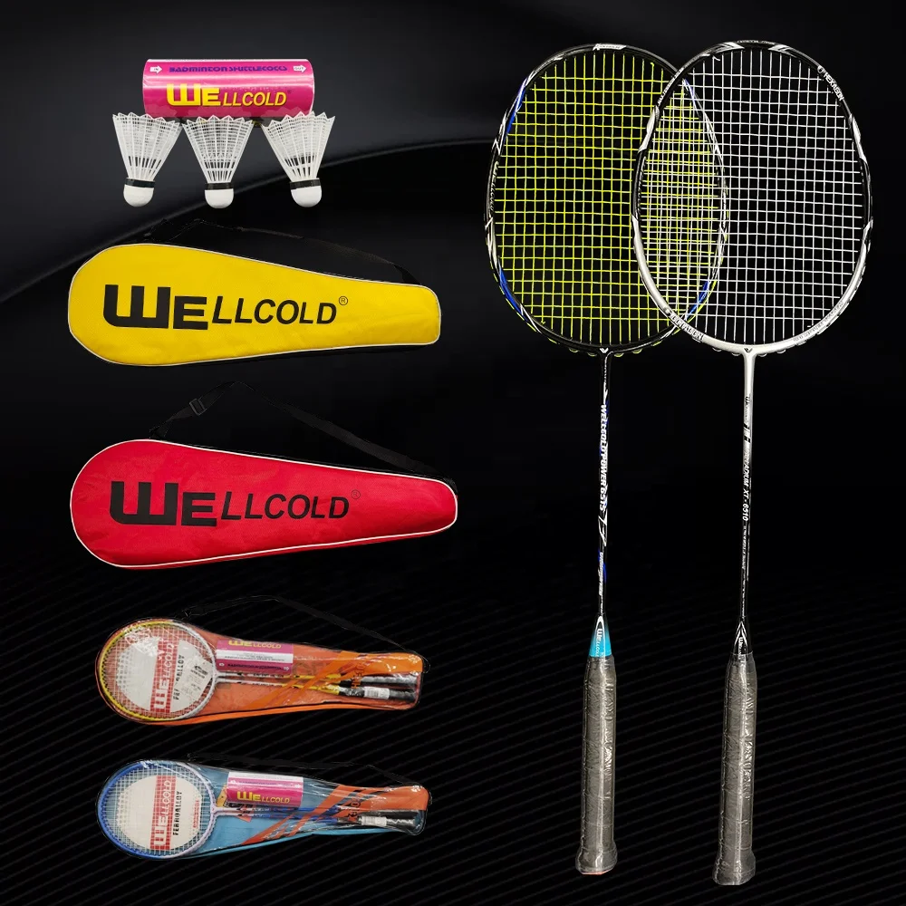 

New design top brands cheap steel/aluminum/carbon badminton racket,junior badminton racket with bag for outdoor