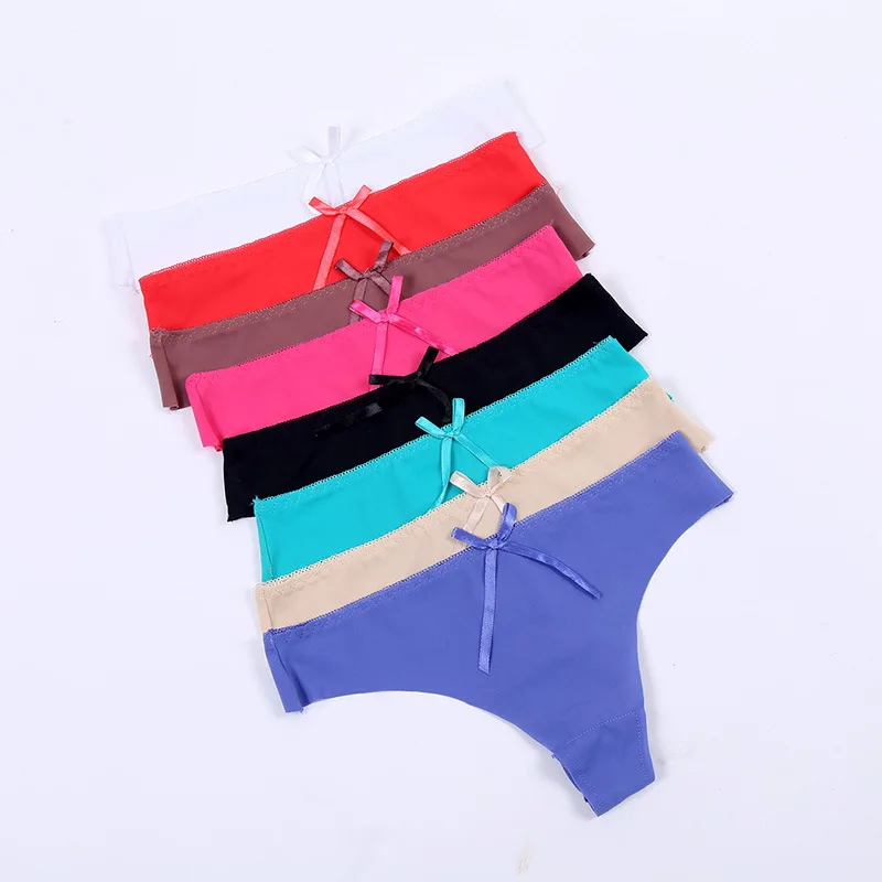 

New Design Lace Sexy Laser Cut One Piece Seamless Women's Underwear T-back Thong Panties, Customized color