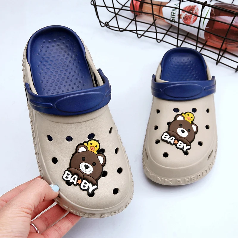 

Kids Garden Shoe Designer Platform Clogs EVA Baby Custom Clogs Slippers Croc Sandals Charms For Croc Shoes Children Clogs Corc, Black grey pink blue