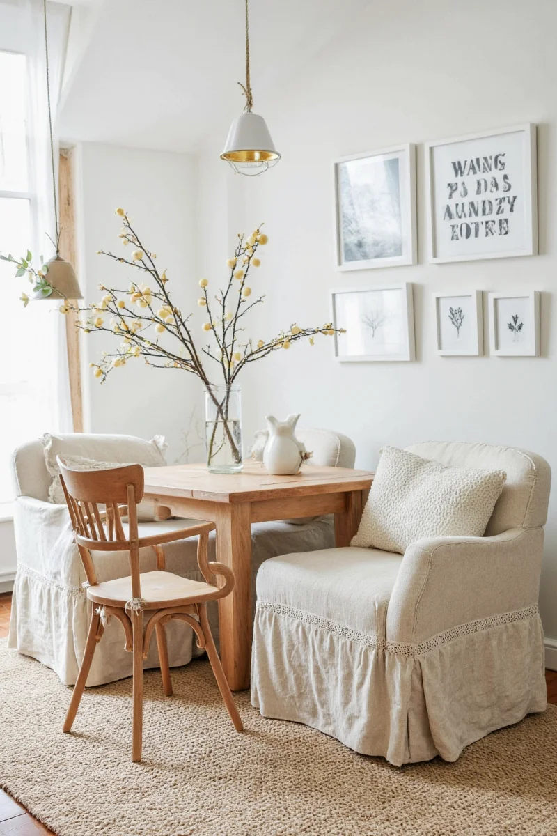 DIY wall art using driftwood and twigs