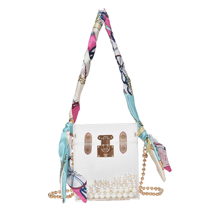 

ladies new small clear box crossbody bag mini acrylic transparent purse handbag