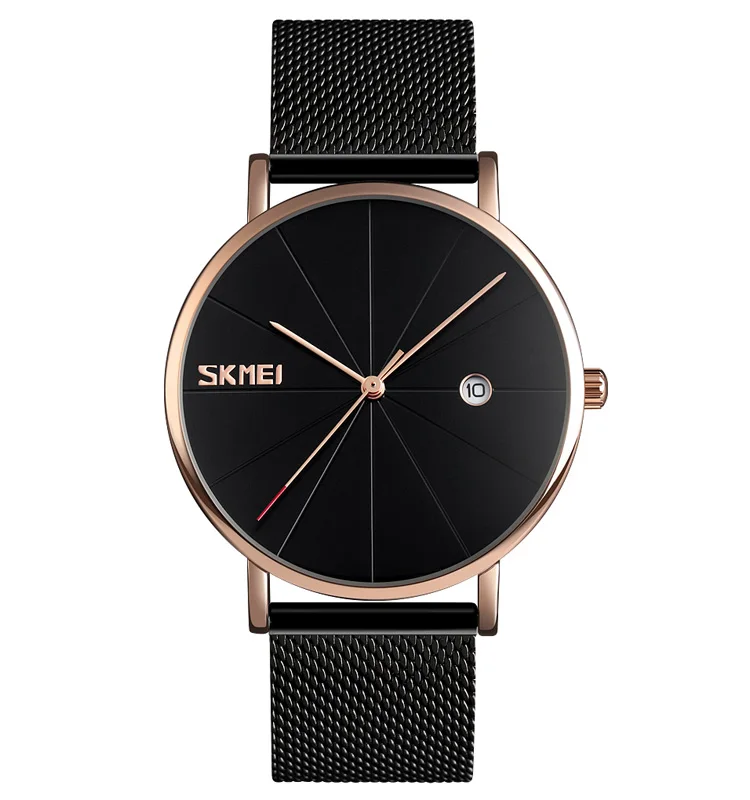 

SKMEI 9183 Hot Selling Men Fashion Minimalist Watch Ultra Thin Stainless Steel Waterproof Men Quartz Watch for Business