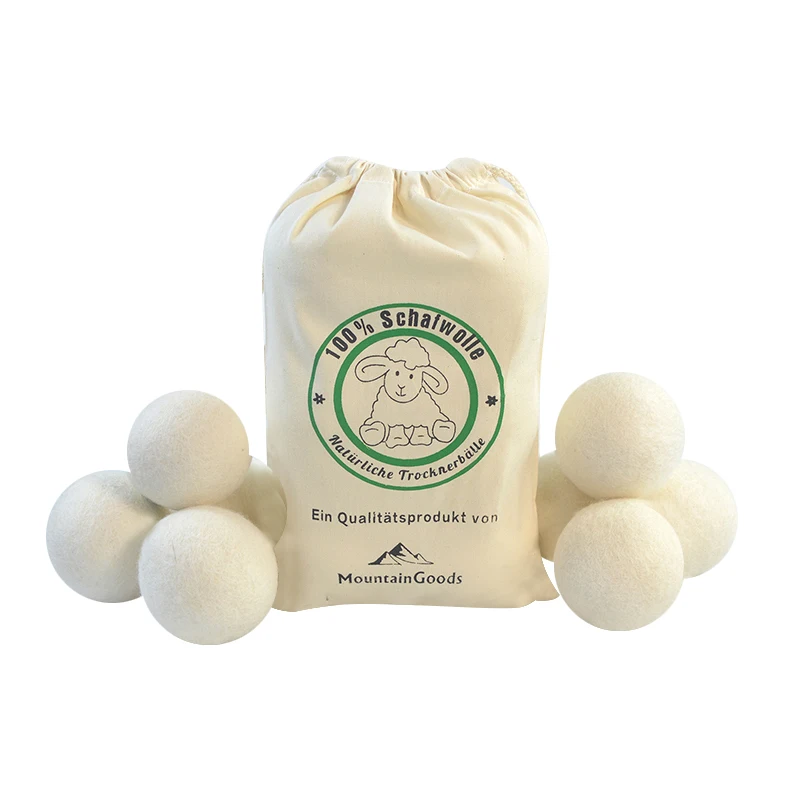 

100% Organic Zealand Dryer Balls Reusable Natural Fabric Softener Healthy 6 pack XL Laundry wool dryer balls, White, grey, custom sizes are available