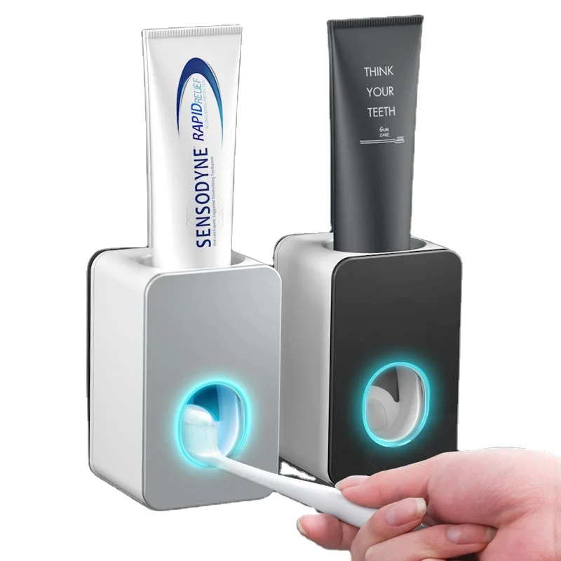 

new smart ecological friendly wall mounted toothpaste squeezer dispenser, Black/white