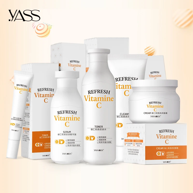 

Vitamin C Bright Face and Skin Care Five Kits of Moisturizing and Skin Care Sets