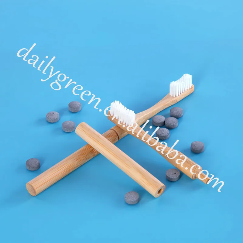 

Wholesale Bamboo Toothbrush With Charcoal Toothpaste Tablets For Travel