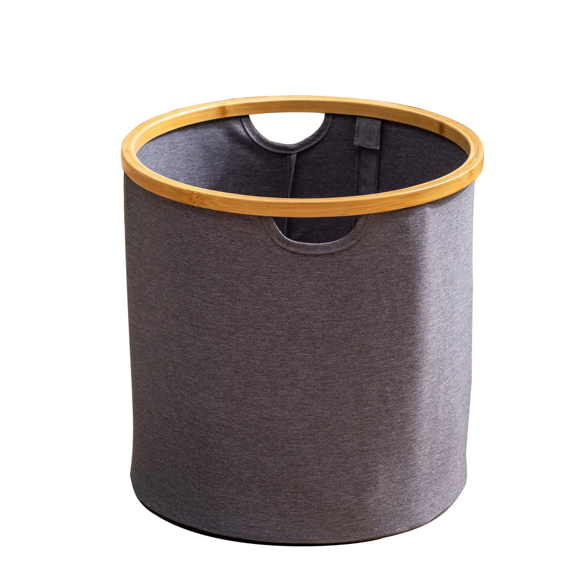 

Amazon Hot Sale Round Collapsible Oxford Fabric Bamboo Frame Storage Box Space-efficient Cylindrical Laundry Basket