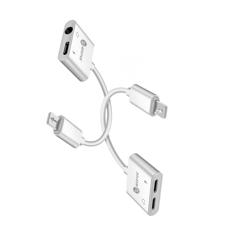 
Earphone Audio Adapter 8pin to 3.5 mm PD 2A/9V/18W 2in1 USB Data Cable 