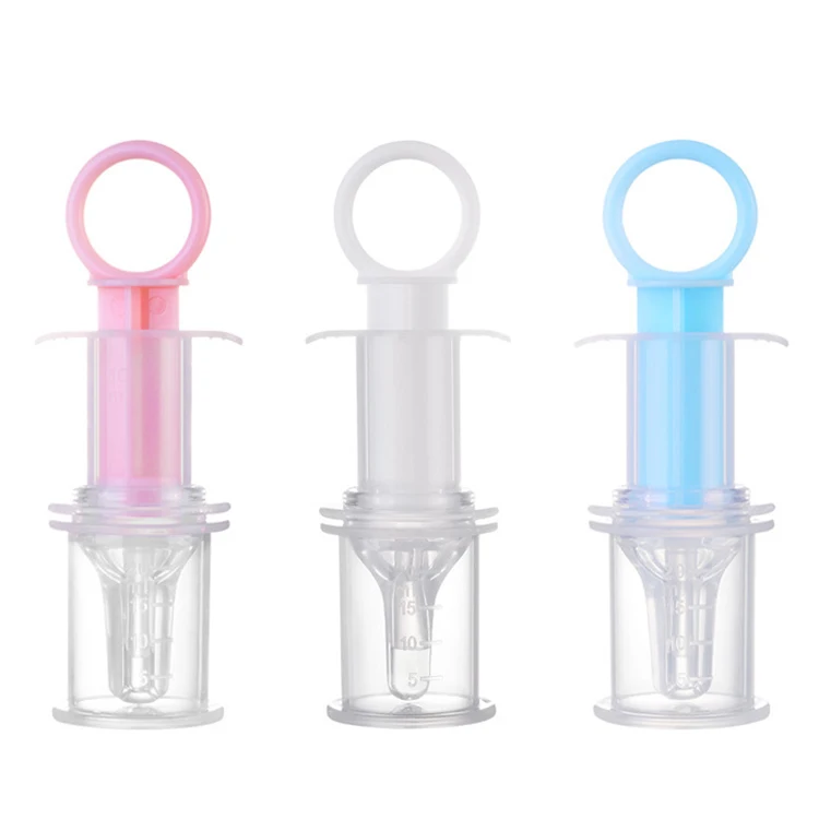 

10ML Baby Feeding Products Medicine Dispenser Food Grade Silicone Nipple Feeder Squeeze Dropper Pacifier Baby Medicine Feeder, Blue,pink,white