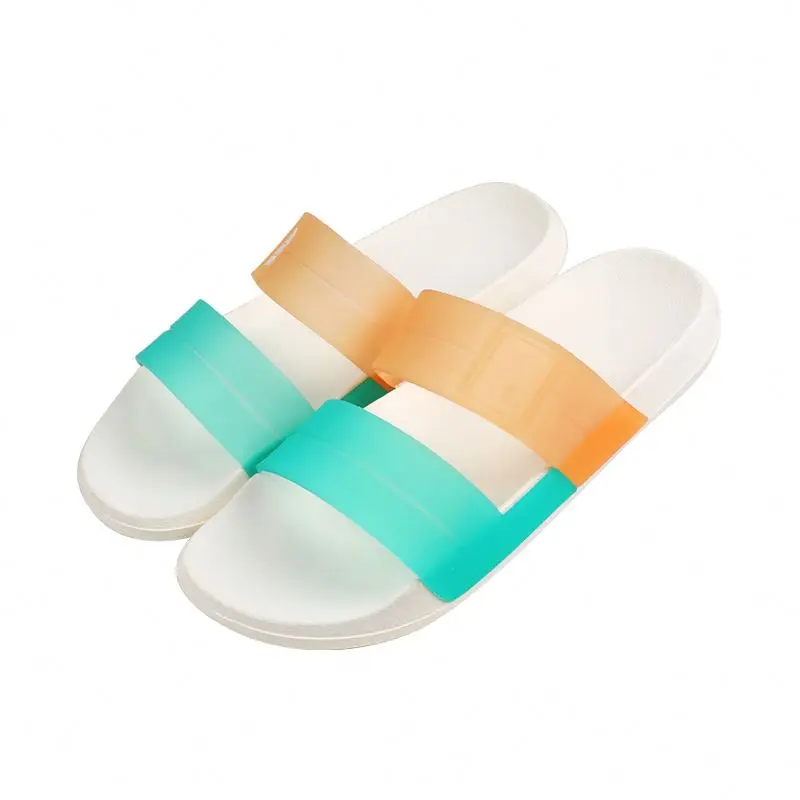 

2021 New Colorful Jelly EVA Beach Slippers Soft EVA Women Slippers, Pink/orange/black/blue