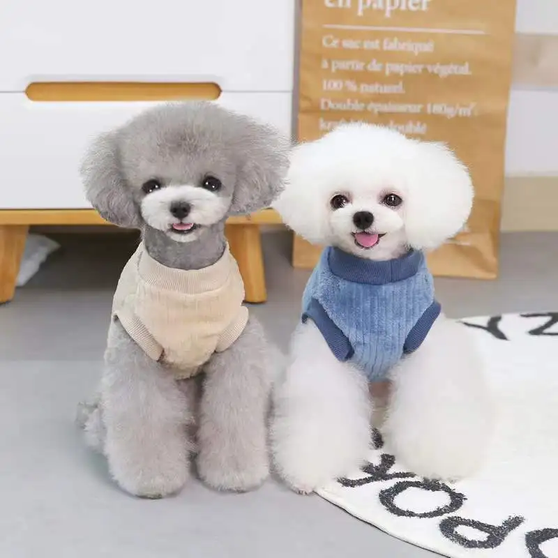 

Comfortable Cute Soft Flannel Weather Dog Clothes Puppy Apparel Sweaters Shirt Coat Jacket, As picture