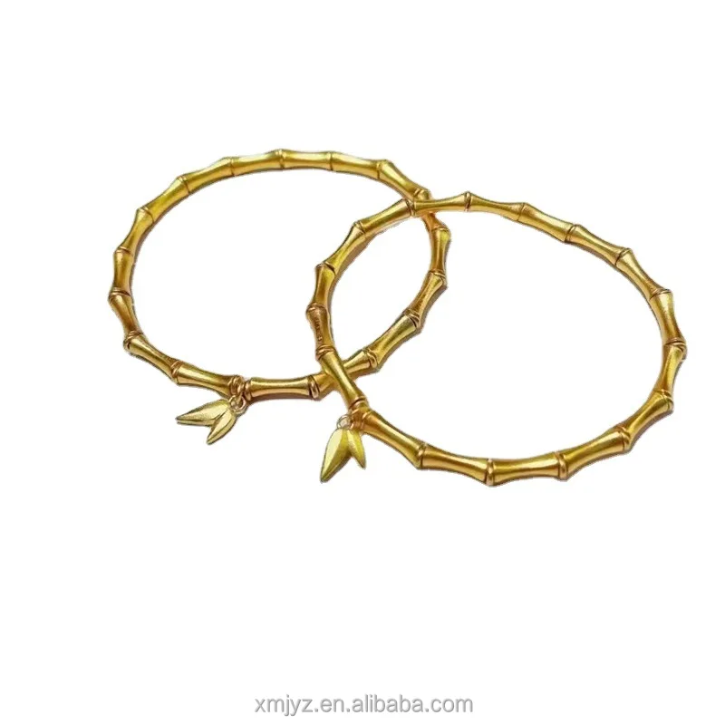 

Certified New Pure Gold 999 Bamboo Bracelet Live Broadcast Same Style Gold Bracelet Classic Heritage Pure Gold
