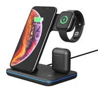 

gadgets 2020 technologies 3in1 Wireless Charger Stand Qi 15W Fast Charging Station, for Watch Series 1~4 Qi-Certified