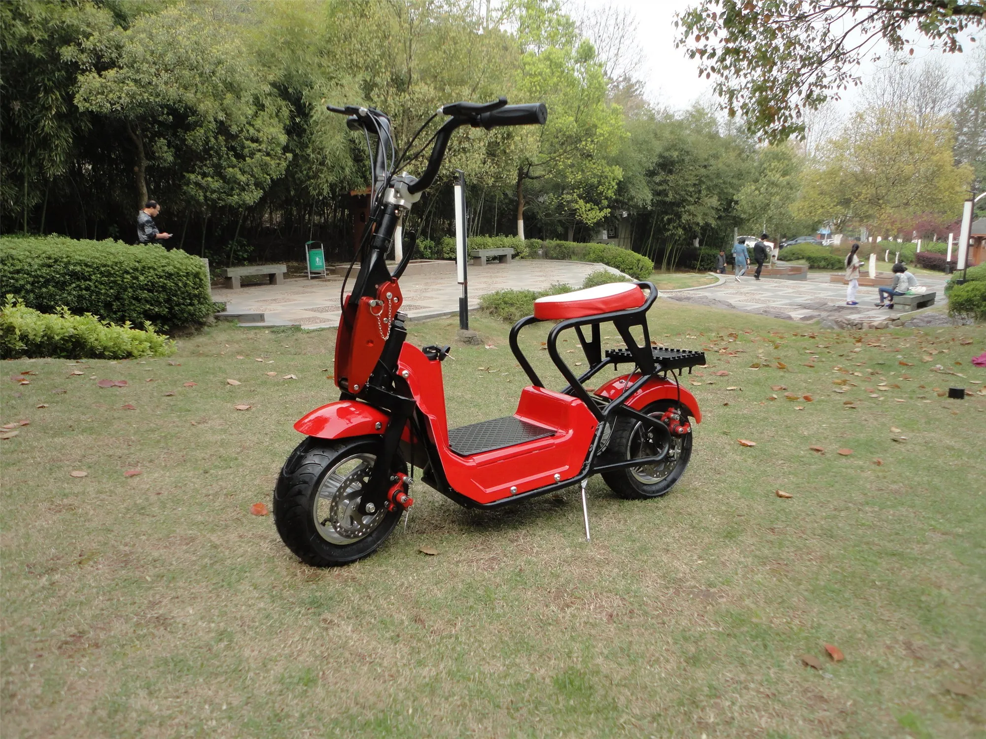 Factory Sales 24v/12ah Dual Battery 350w Electric Scooter Mini Bike ...