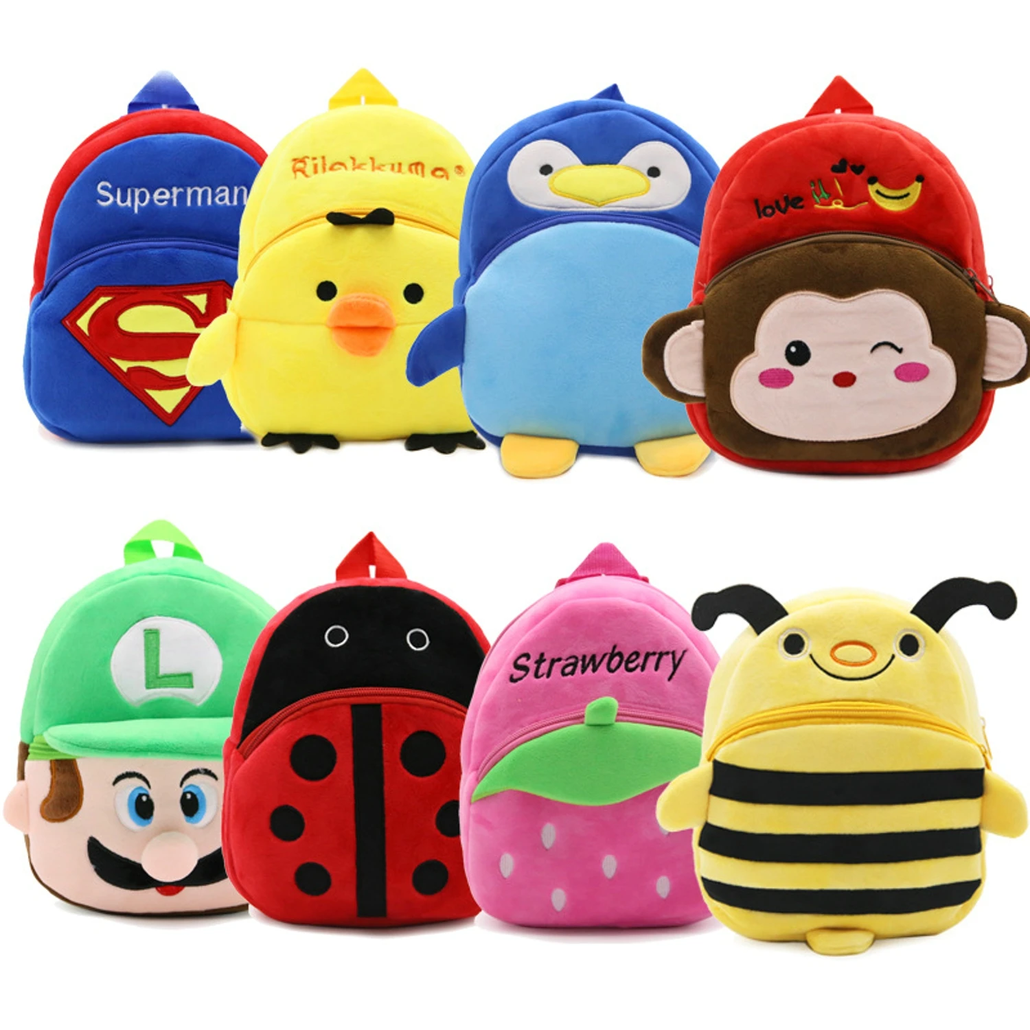 

Hot Sale Korean Cute Cartoon Children Backpacks For 3-6 Years Old Kid Kindergarten Plush Toy Lovely Shoulder Bags Backpack
