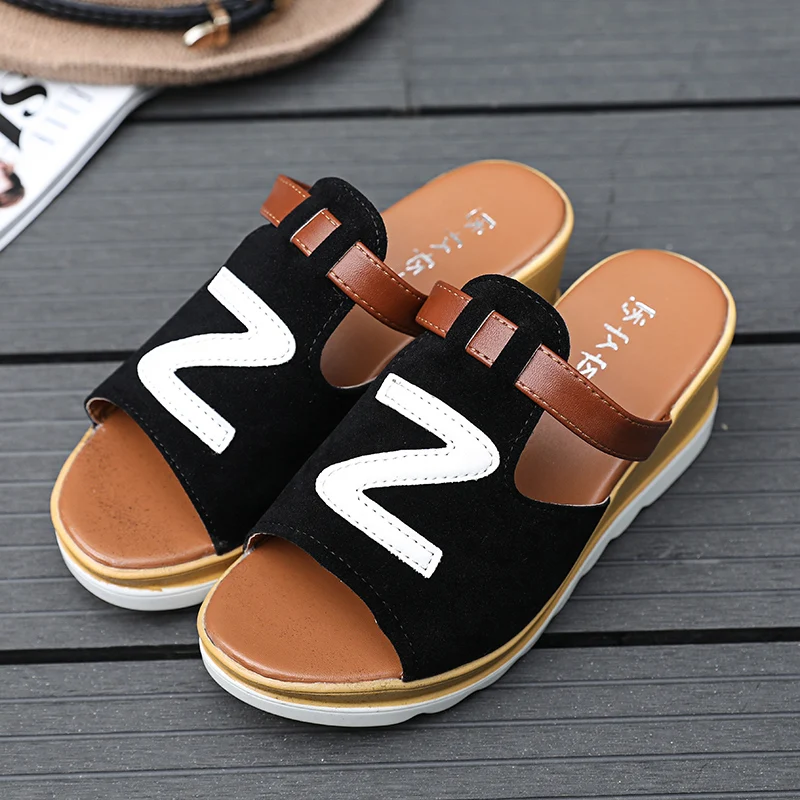 

New Product Cheap Pu Cork Ladies Women Wedge Sandals