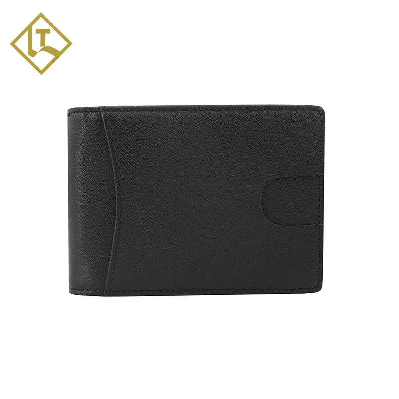 

Factory Spot Best-Selling Fashion For Men Credit Minimalist Leather Genuine RFID Card Holder Money Clip Wallet