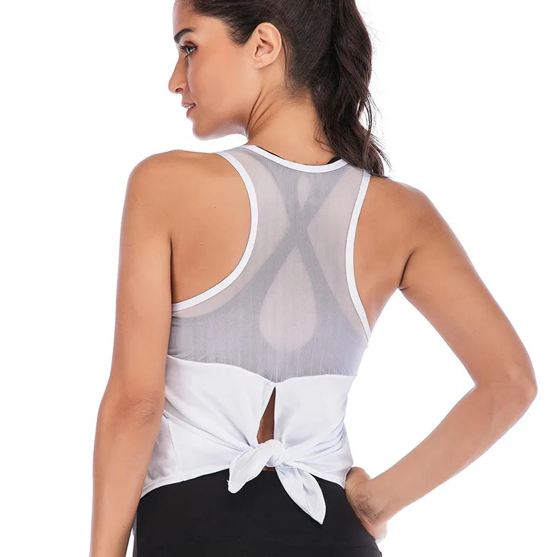 

Workout Tank Tops for Women Sleeveless Yoga Tops for Women Mesh Back Tops Racerback Muscle Tank Tops, Customized colors