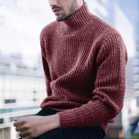 

2020 Hot Black Turtleneck Custom Woven For Mens Stylish Clothes Pullover Boyfriend Latest Men's Men Sweaters
