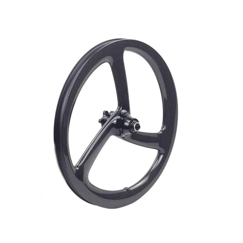 

TB382 Carbon Trispoke Wheels 20" 1 1/8 451 406 16" 1 3/8 349 Disc Brake Tri Spoke, Black