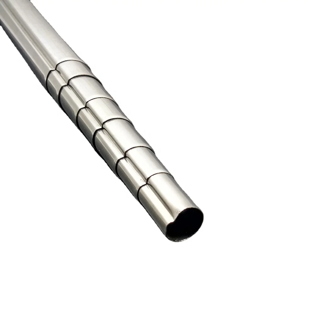 

customized high precision aluminum stainless steel brass chrome plated telescopic tube with channel, Black, custom color