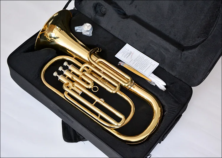 Factory Price Gold Lacquer  Brass Eb Marching Professional Euphonium Compensating