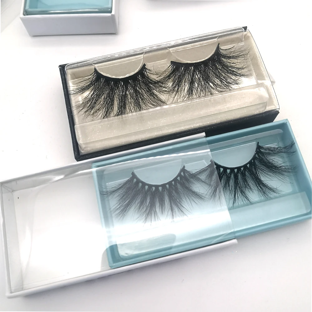 

New 6d 5d 25mm real mink eyelashes bulk with eyelashes and glue pack