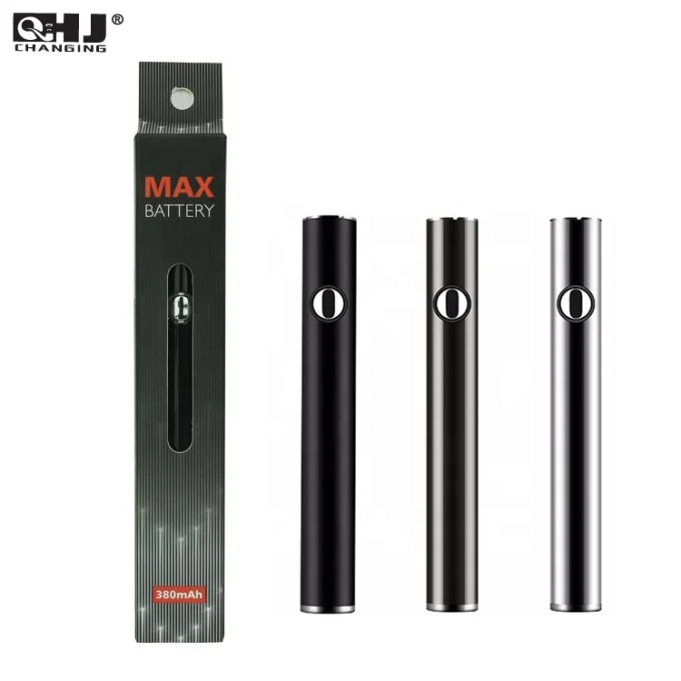 

2019 hot selling Itsuwa 510 Thread Max 380mah Vape Pen Battery with Bottom Charge Variable Voltage, Black/silver/gun metal