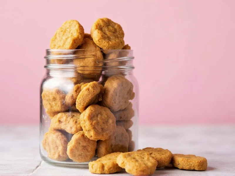 Homemade dog biscuits stored in glass jar