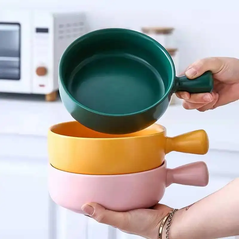 

Nordic ceramic salad bowl soup milk cooking pot noodle baking dish cookware set