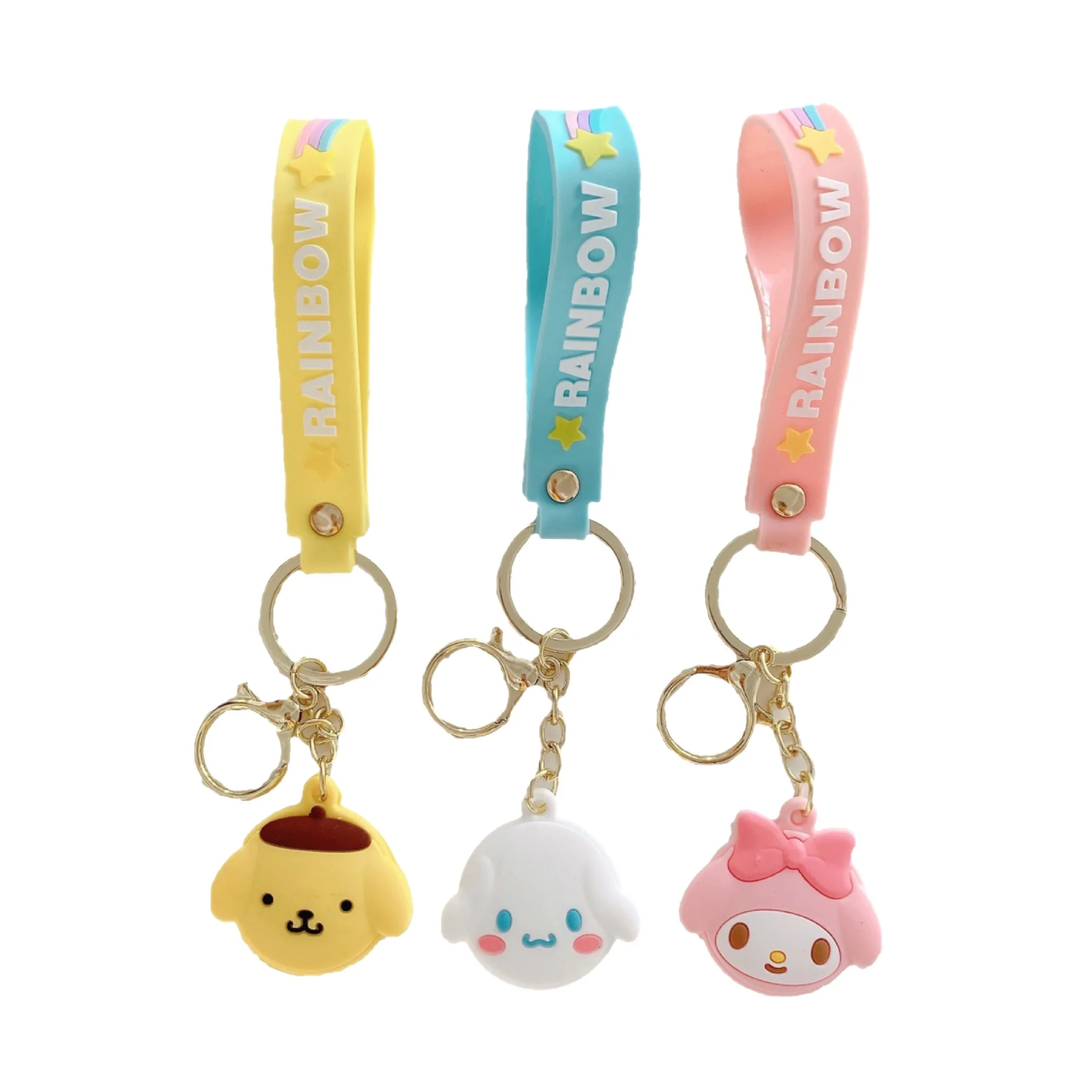 

Free Shipping for AirTags Anti lost Case Cinnamoroll animal dog Purin melody GPS Cover Finder Keychain dog tag