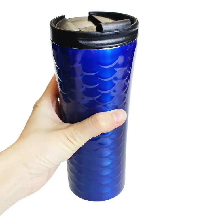 

Custom logo gift flip-top flask mug stainless steel