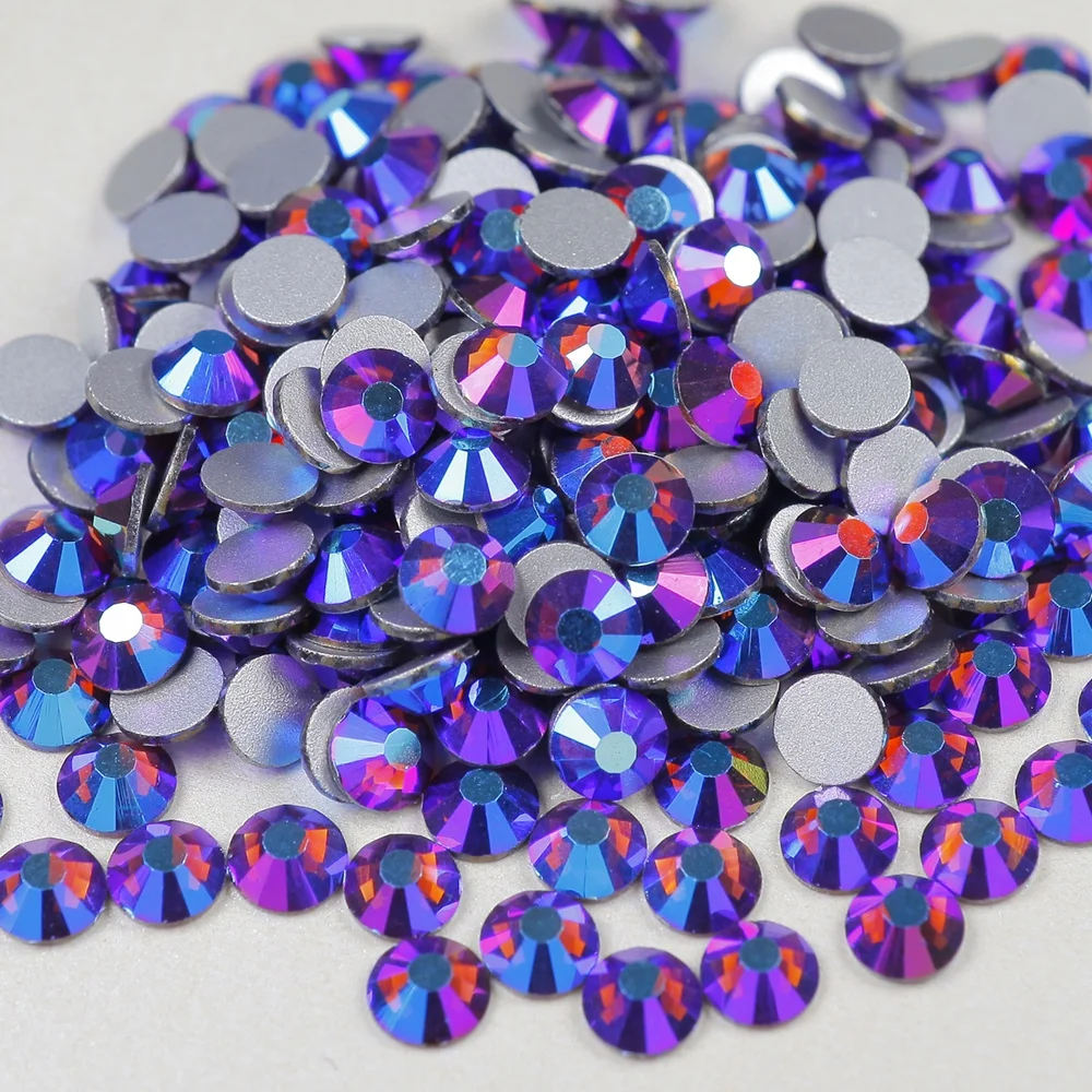 

Wholesale SS4 SS6 SS8 SS10 SS16 SS20 Amethyst Ab Flat Back Rhinestones Non Hot Fix Nail Crystal Rhinestone For teeth