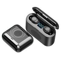 

F9 2 In 1 tws Mini 5.0 wireless Earphone speaker smart led display Sports Stereo Wireless Headset with Surround Sound Speaker