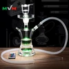 MH01 Small Russian style Glass Hookahs Huge Vapor Shisha Chicha Vaporizer Narguiles Smoking Water Pipes With LED Light