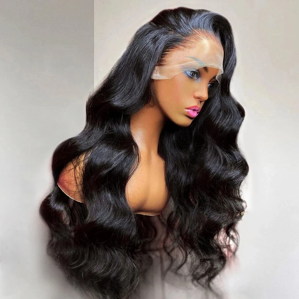 

Cheap 180%Density Raw Indian Hair Full Lace Human Hair Wig Natural Black Body Wave HD Transparent Full Lace Wig With Baby Hair