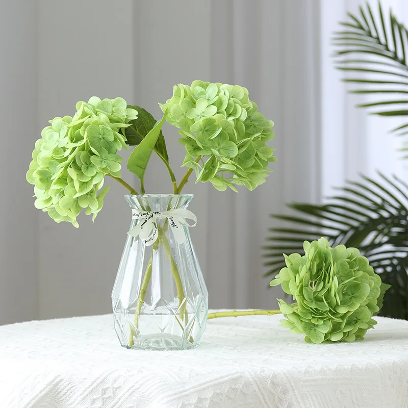 

DIY Floral Decor Home Decoration Artificial Hydrangea Flowers Blush Heads Silk Flowers