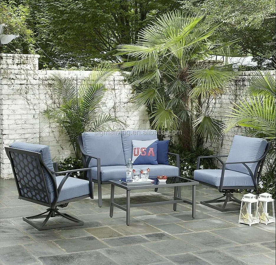 New arrival patio aluminum garden furniture outdoor sofa on sale